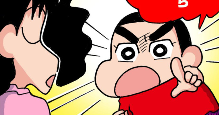 指摘するしんちゃん