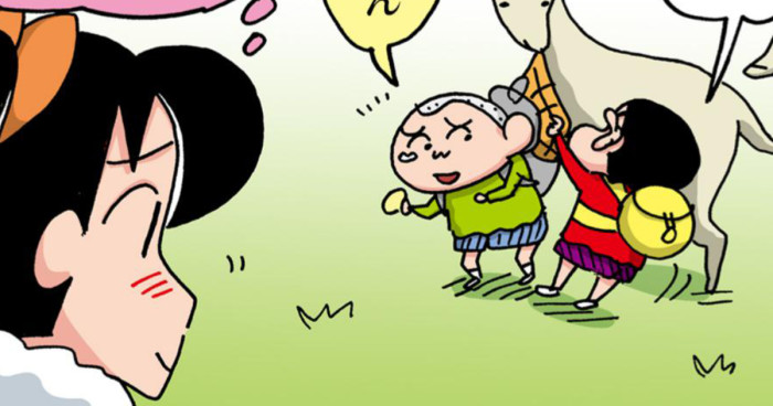 マサオくんを助けるしんちゃん