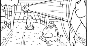 水球で勝負だゾ