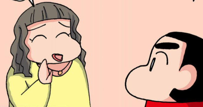 おねいさんの相談に乗るしんちゃん