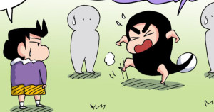オラは新聞読めちゃうゾ