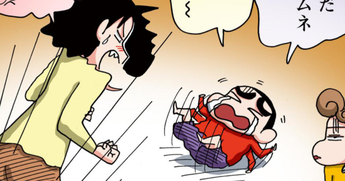 駄々をこねるしんちゃん