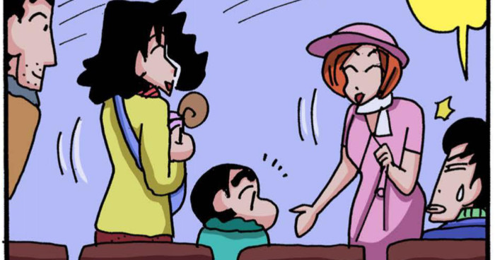 案内される野原一家