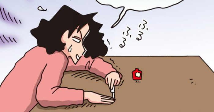 慣れない手つきのみさえ