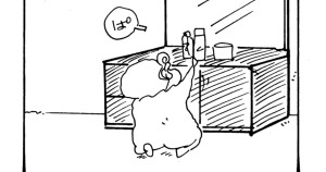 お昼寝中のイタズラだゾ